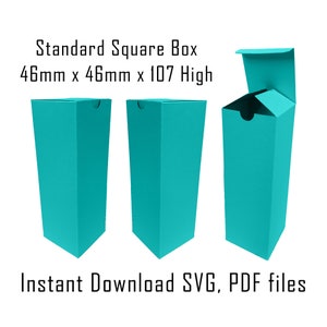 Downloadable Box Template, Instant Download, Cricut Box Template, Gift Box, Packaging, Tall Box, Bottle Box, Perfume Bottle Box, SVG, PDF