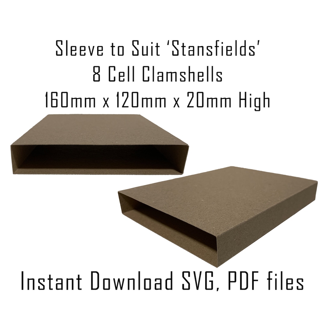 Downloadable Sleeve Template, 8 Cell Clamshell Sleeve, Packing Sleeve ...