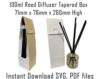 Tapered Reed Diffuser Box Template, SVG, PDF (Digital Download)