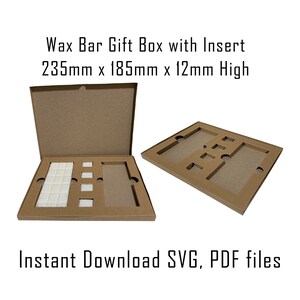 Downloadable Box Template, Wax Bar Gift Box, Wax Bar Box, Instant Download, Cricut Box Template, Wax Melts, Gift Box, Packaging, SVG, PDF