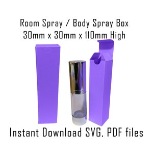 Downloadable Box Template, Instant Download, Cricut Box Template, Gift Box, Perfume Bottle Box, Beauty Product Packaging, Tall Box, SVG, PDF