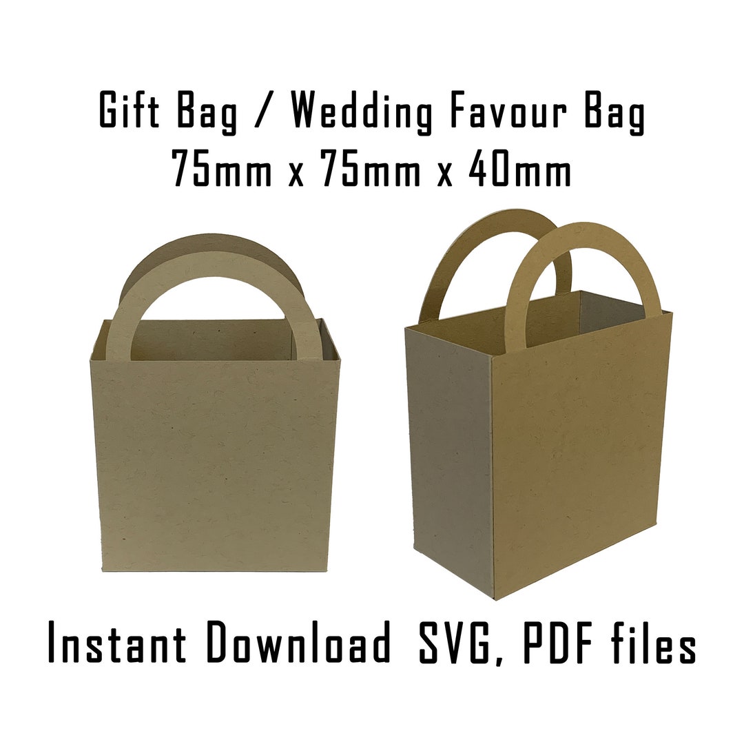 Downloadable Bag Template, Instant Download, Cricut Gift Bag Template ...