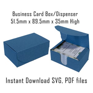 Modelo de caixa de cartão de visita, modelo de caixa para download, download instantâneo, modelo de caixa Cricut, caixa, caixa retangular, embalagem, SVG, PDF,