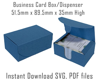 Business Card Box Template, Printable SVG, PDF (Digital Download)