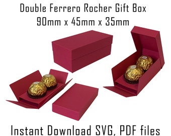 Ferrero Rocher Gift Box Template, DIY Favor Box (SVG, PDF)