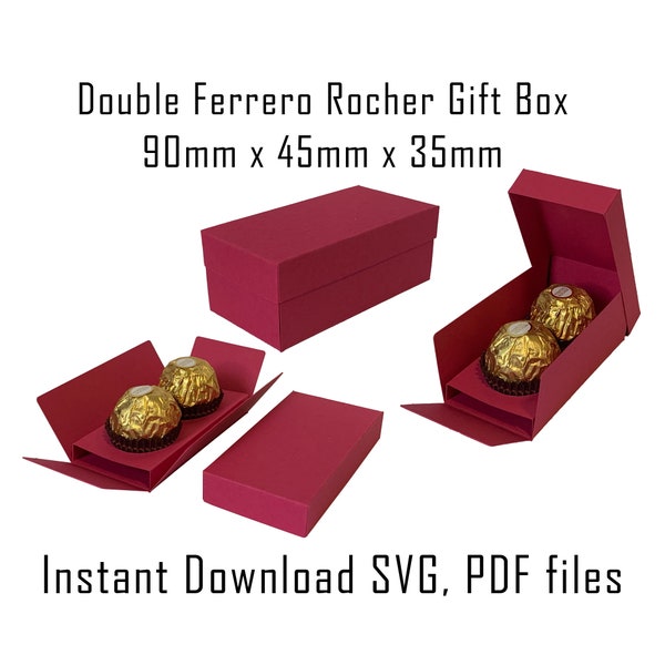 Downloadable Box Template, Ferrero Rocher Gift Box, Easter Gift Box, Wedding Favour, Instant Download, Cricut Template, Gift Box, SVG, PDF,