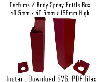 Perfume Bottle Box Template, Gift Packaging SVG PDF (Digital Download)