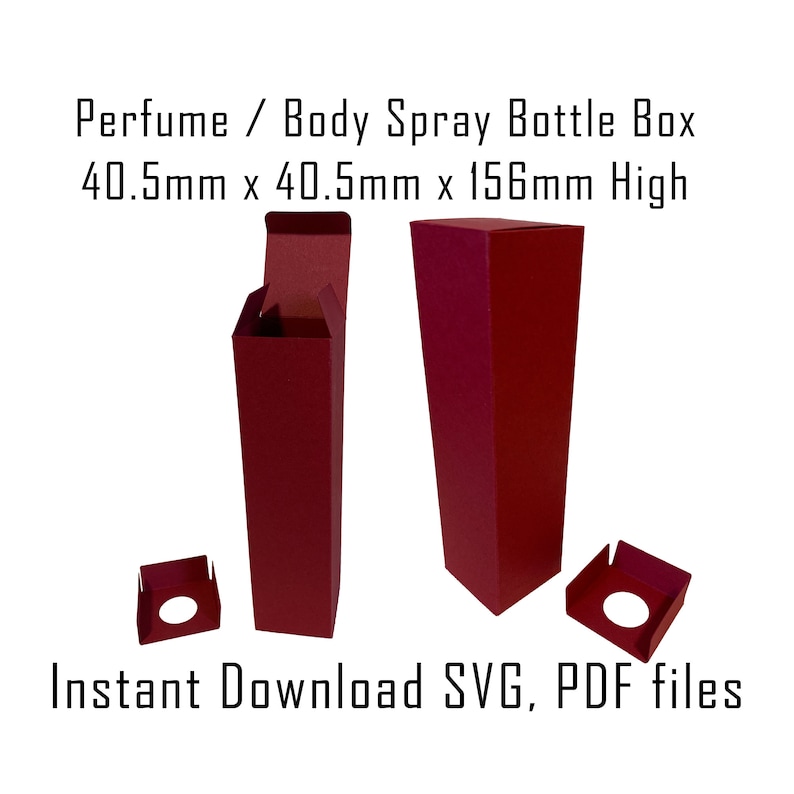 Downloadable Box Template Perfume Bottle Box Body Spray Box Etsy