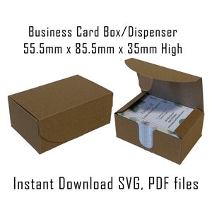Business Card Box Template, Downloadable Box Template, Instant Download, Cricut Box Template, Box, Rectangle Box, Packaging, SVG, PDF,