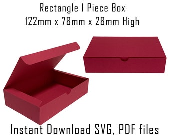 Rectangle Gift Box Template, SVG, PDF (Digital Download)