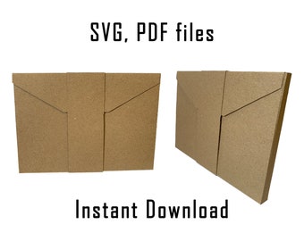 Downloadable Box Template, Printable Download, Instant Download, Cricut Box Template, Envelope Box, Gift Box, Card Box, Packaging, SVG, PDF