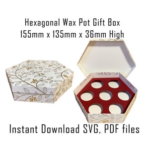 Wax Pot Box Gift Box, Pot Size 40-45mm Diameter, Downloadable Template, Instant Download, Cricut Box Template, Packaging, SVG, PDF, DIY Box