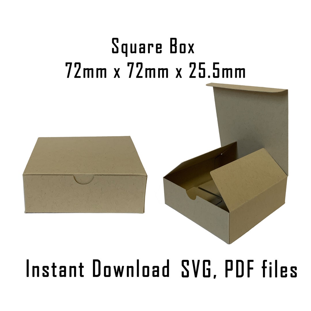 Square Box Template, Packaging SVG, PDF (digital Download) - Etsy