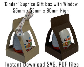 Modello per scatola regalo a forma di uovo a sorpresa, Cricut SVG, PDF (download digitale)