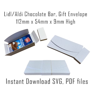 Downloadable Box Template, Printable Download, Instant Download, Cricut Box Template, Envelope Box, Chocolate Gift Box, Packaging, SVG, PDF