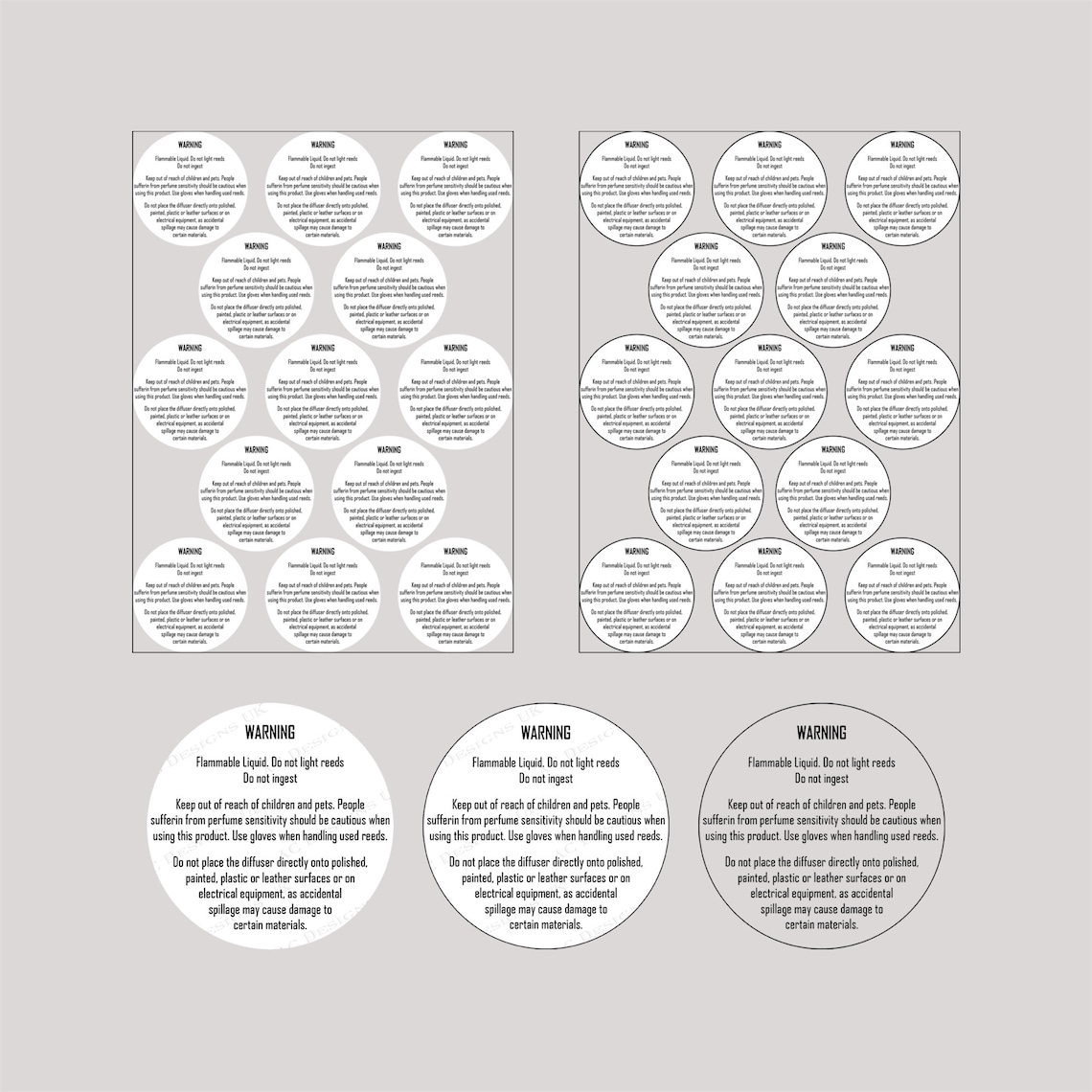 Reed Diffuser Warning Labels Downloadable Labels Reed Etsy