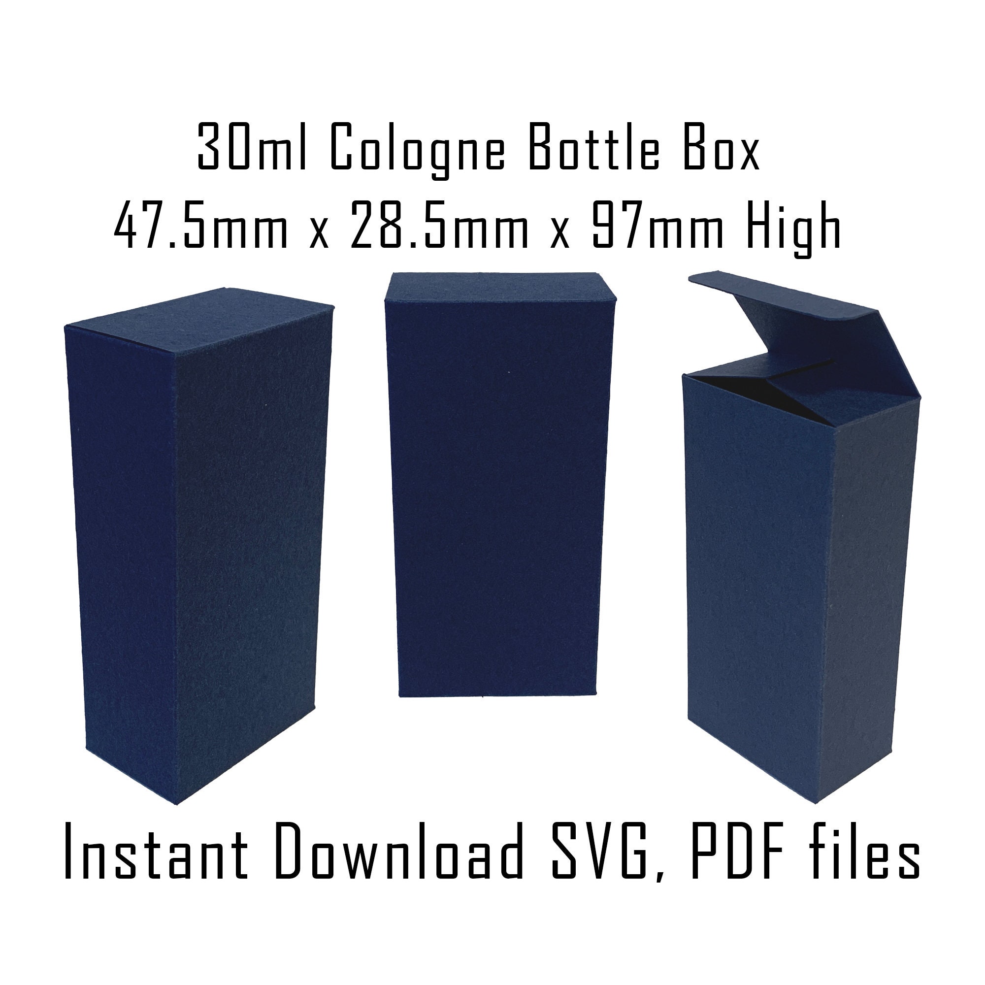 Downloadable Box Template, 30ml Perfume Bottle Box, Instant Downloadable Box Template, 30ml Perfume Bottle Box, Instant