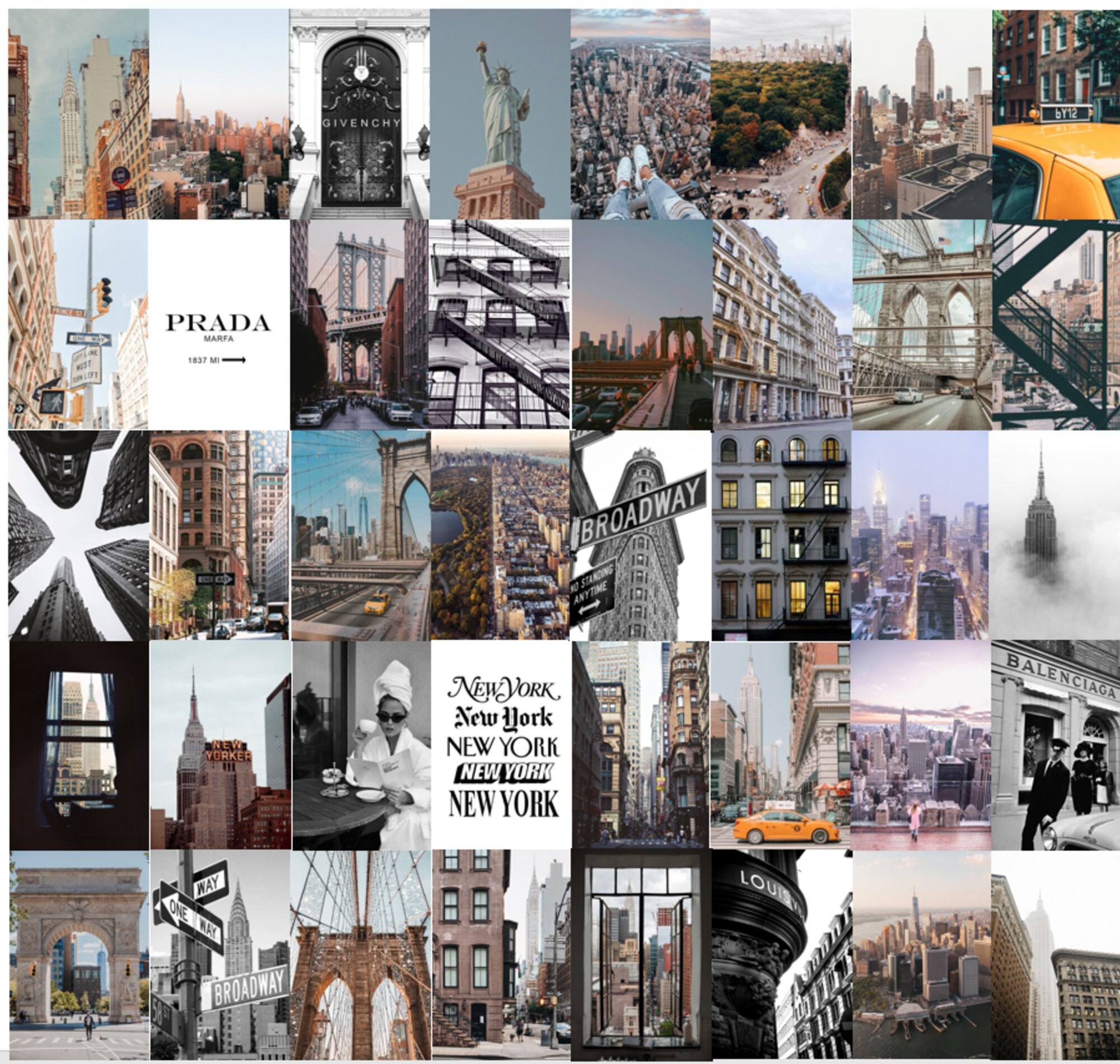 New york city collage kit digital Etsy