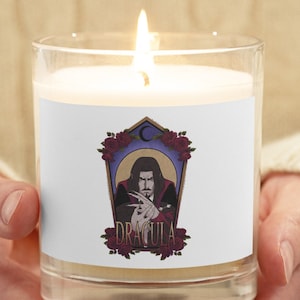 Bougie Dracula,Bougie d’horreur vintage,Bougie Wiccan,Cadeau de fan d’horreur,Cadeau de sorcière,Cadeau de gag,Cadeau de bougie,Bougie d’anniversaire,Bougie de cire de soja en pot en verre