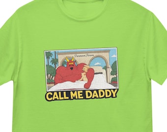 Funny Devil Shirt, Call Me Daddy Graphic Tee, Vintage Adult Humor T-Shirt, Retro Cartoon Devil Shirt, Funny Couples Gift