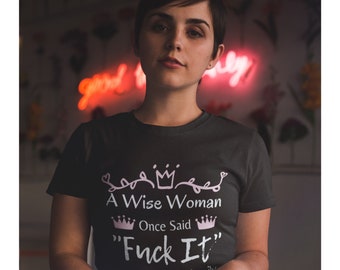 Funny Sarcastic Mom T-Shirt, Graphic Tee with Pink Crown