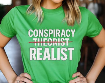 Verschwörungsrealist-T-Shirt - Wahrheitssucher, ringgesponnenes Baumwoll-T-Shirt
