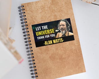Op Alan Watts geïnspireerd notitieboek, zen-mindfulnessdagboek