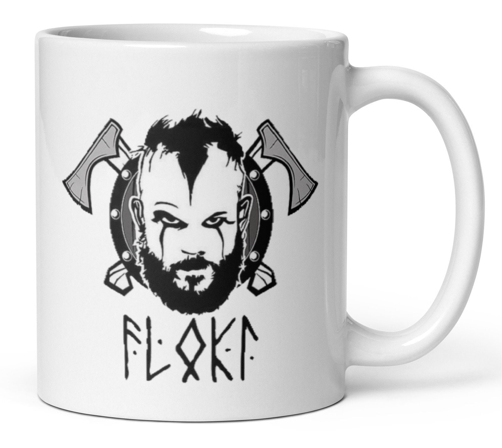 Vikings Ragnar Lothbrok Keramik-Kaffeetasse 325 Ml Mit Holzuntersetzer – Spülmaschinenfestes Geschenkset
