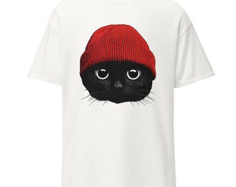 Black Cat Image, Funny Cat Shirts, Boho Style, Cat lovers Shirt, Mothers Day, Fathers Day, Bestie Gift, Unisex classic tee