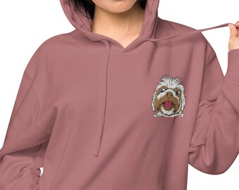 Custom Embroidered Pet Portrait Sweatshirt • Personalized Dog or Cat Name Shirt • Dog Mom Gift • Cat Mom Gift • Custom Pet Lover Gift
