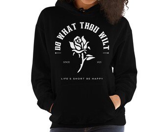 Do What Thou Wilt,Crowley Hoodie,For Her,For Him,Winter hoodie,Birthday Gift,Camper Gift,Christmas Hoodie,Emo Gift,Witch Gift,Unisex Hoodie