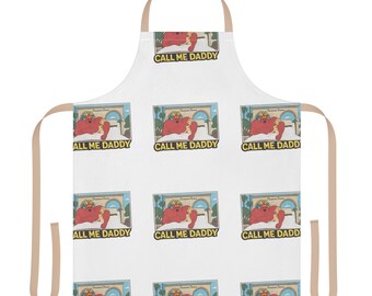 Funny Devil Apron, Call Me Daddy Cooking Apron, Novelty Kitchen Apron, BBQ Grill Apron, Adult Humor Chef Apron, Funny Baking Gift
