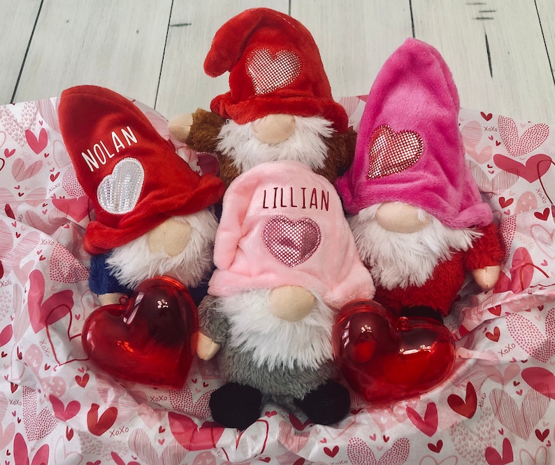 personalized gnomes for Valentines Valentines day gnomes image 1