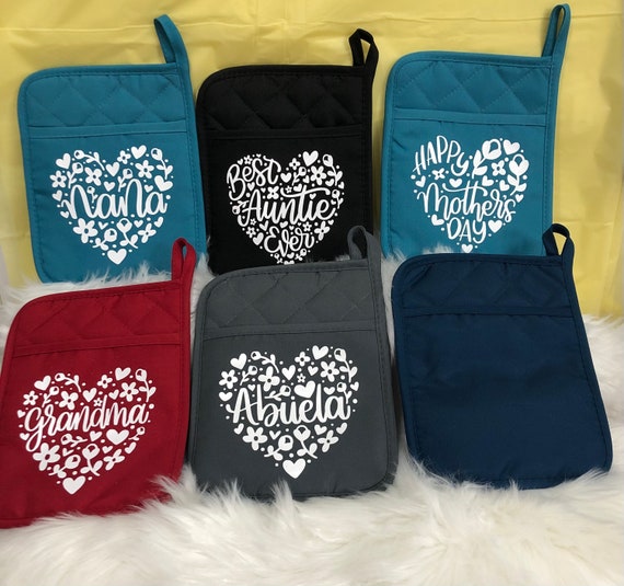 Birthday gift for mother, Mother gift, potholder gift, oven mitt gift, Aunt gift, grandmother gift, abuela gift, Fill your own potholder