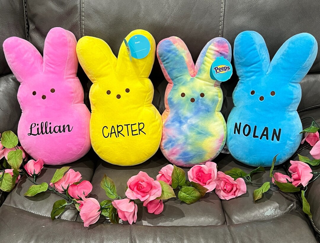 Extra Large 15 Personalized Plush Easter Peeps, Personalized Easter