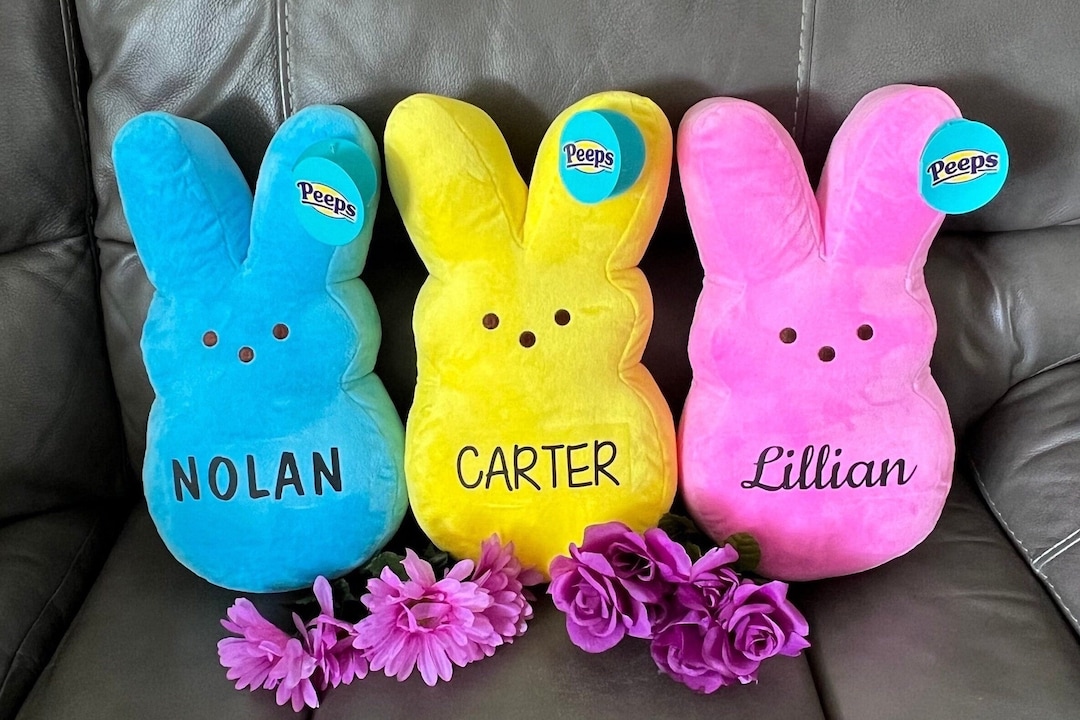 Extra Large 15 Personalized Plush Easter Peeps, Personalized Easter