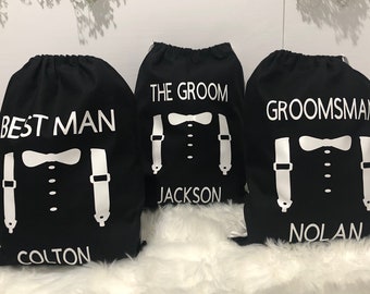 Groomsman Gift Bags Personalized, Bags For Groomsmen, Bachelor Party Gift Bags Custom, Best Man Gift Bag, Bridal Party Gift Bags