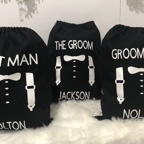 Groomsman Gift Bags Personalized, Bags For Groomsmen, Bachelor Party Gift Bags Custom, Best Man Gift Bag, Bridal Party Gift Bags