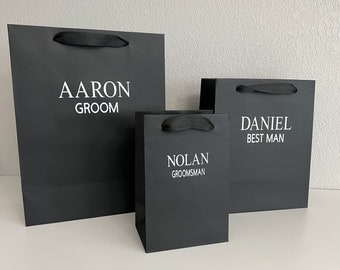 Bolsas de boda personalizadas, bolsas de regalo para padrinos de boda, bolsas de regalo negras para bodas, bolsas de regalo para bodas, regalos para bodas