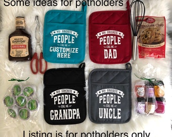 Potholder Custom, Personalized Oven Mitts, Oven Gloves, Hot Pad, Uncle Birthday Gift, Great Uncle Gift, Custom Oven Mitt, Dad Gift
