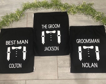 Groomsman Gift Bags Personalized, Wedding Party Favor Bags, Bachelor Party Gift Bags Custom, Best Man Gift Bag, Bridal Party Gift Bags