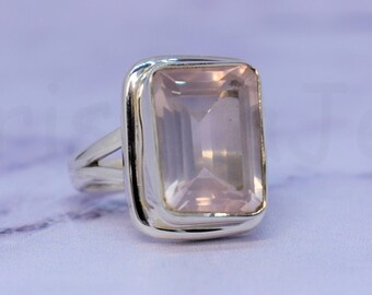 Bohemian Simple Minimalism Ring Wire Wrapped Ring Cracked Crystal Quartz Ring Quartz Gemstone Faceted Ring