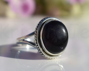 Black Tourmaline Ring Etsy