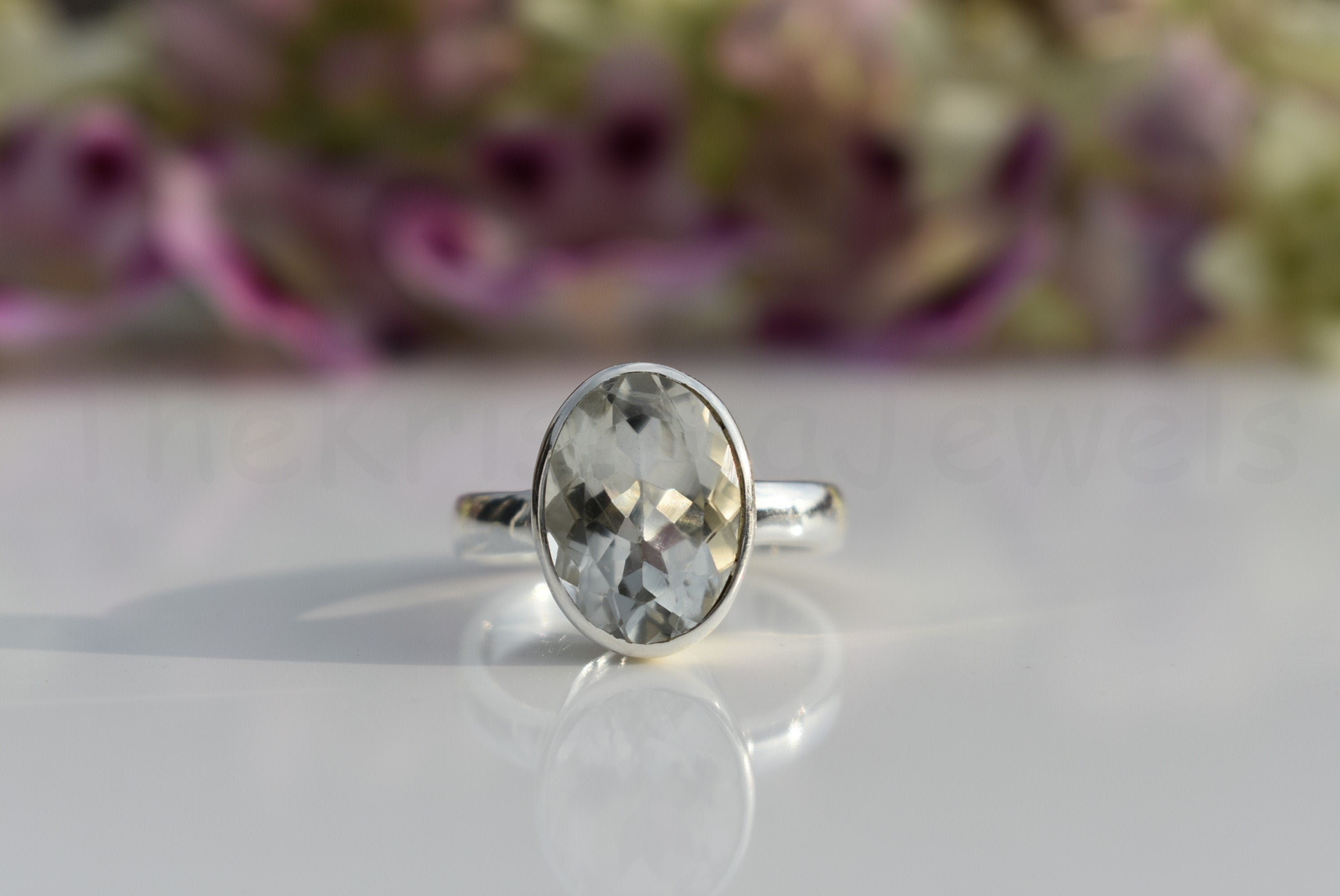 White on sale crystal ring