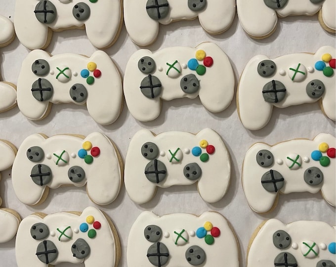 Video Game Controller Cookies: Royal Icing Decorated Cookies