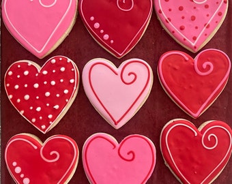 Assorted Valentine’s Day Royal icing cookies!|| Decorated Cookies || Heart Cookies|| Laura'sCookieFiesta