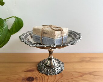 Wm A Rogers Silver-Plated Server, Candy or Soap Dish with Pedestal | Canada 1960s