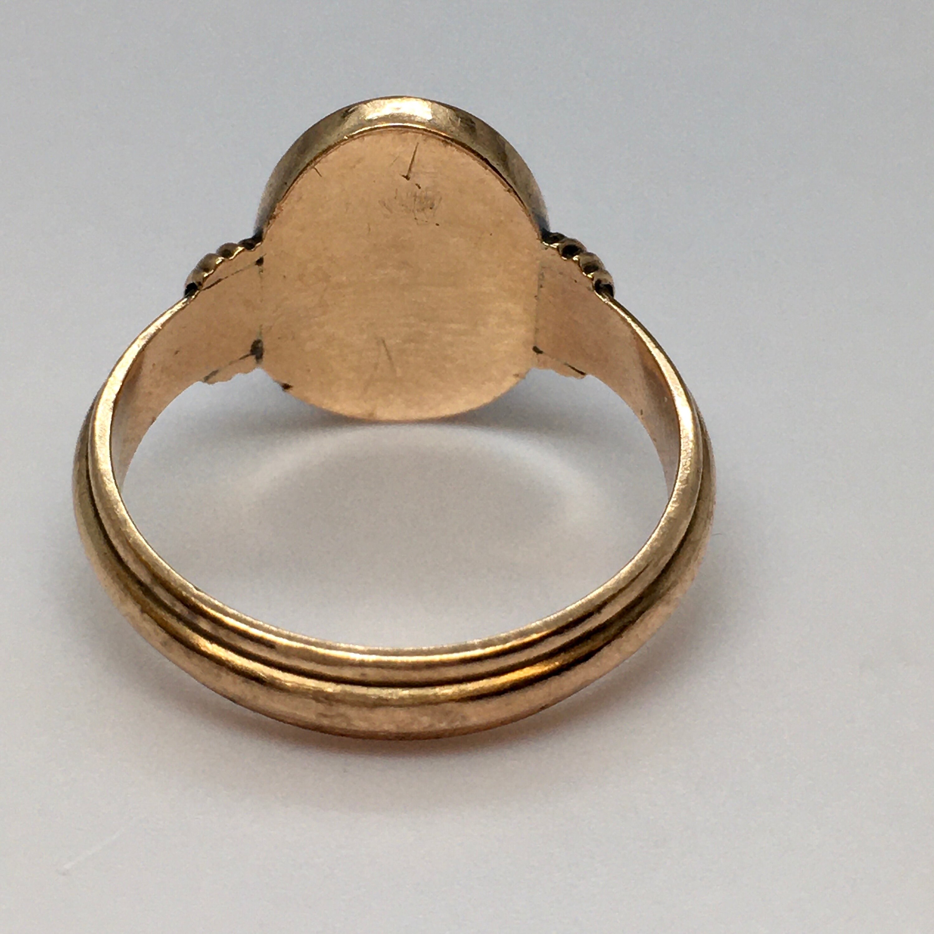 アンティーク 14K ゴールド ガーネット リング - ビクトリア朝黄金時代