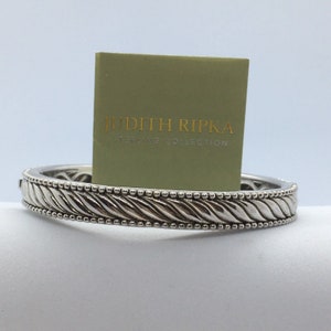 Judith Ripka 925 Sterling Silber 8 mm breites Klapp Armreif Armband