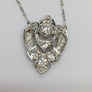 1920s Art Deco Platinum 1.50 Carat Total Diamond Weight 16 Inch Necklace